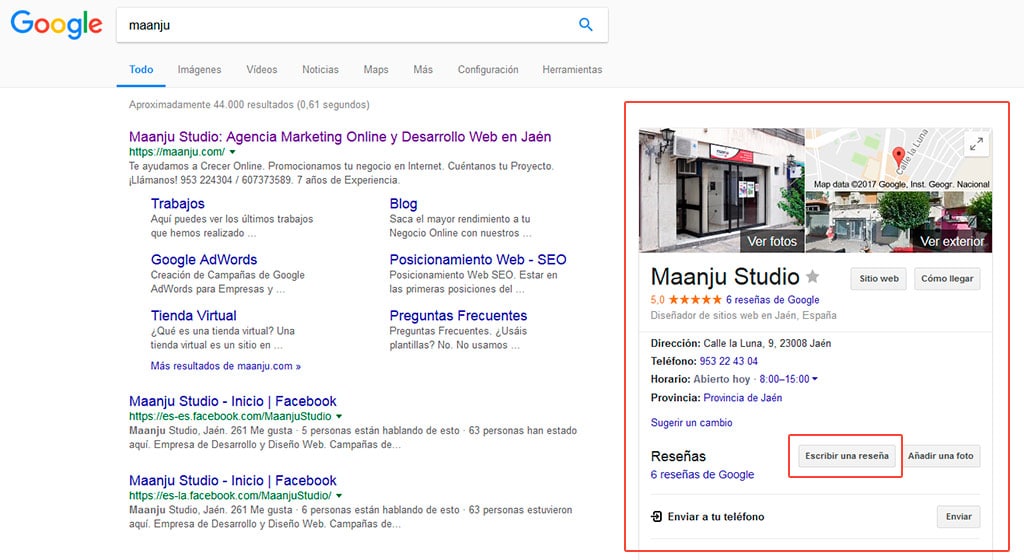 Maanju en Google